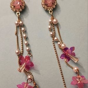Flower and pearl earrings